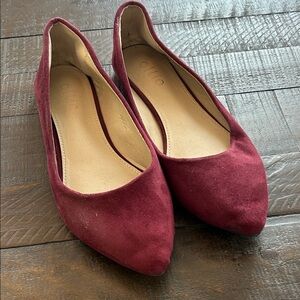 Ollio Burgundy Flats